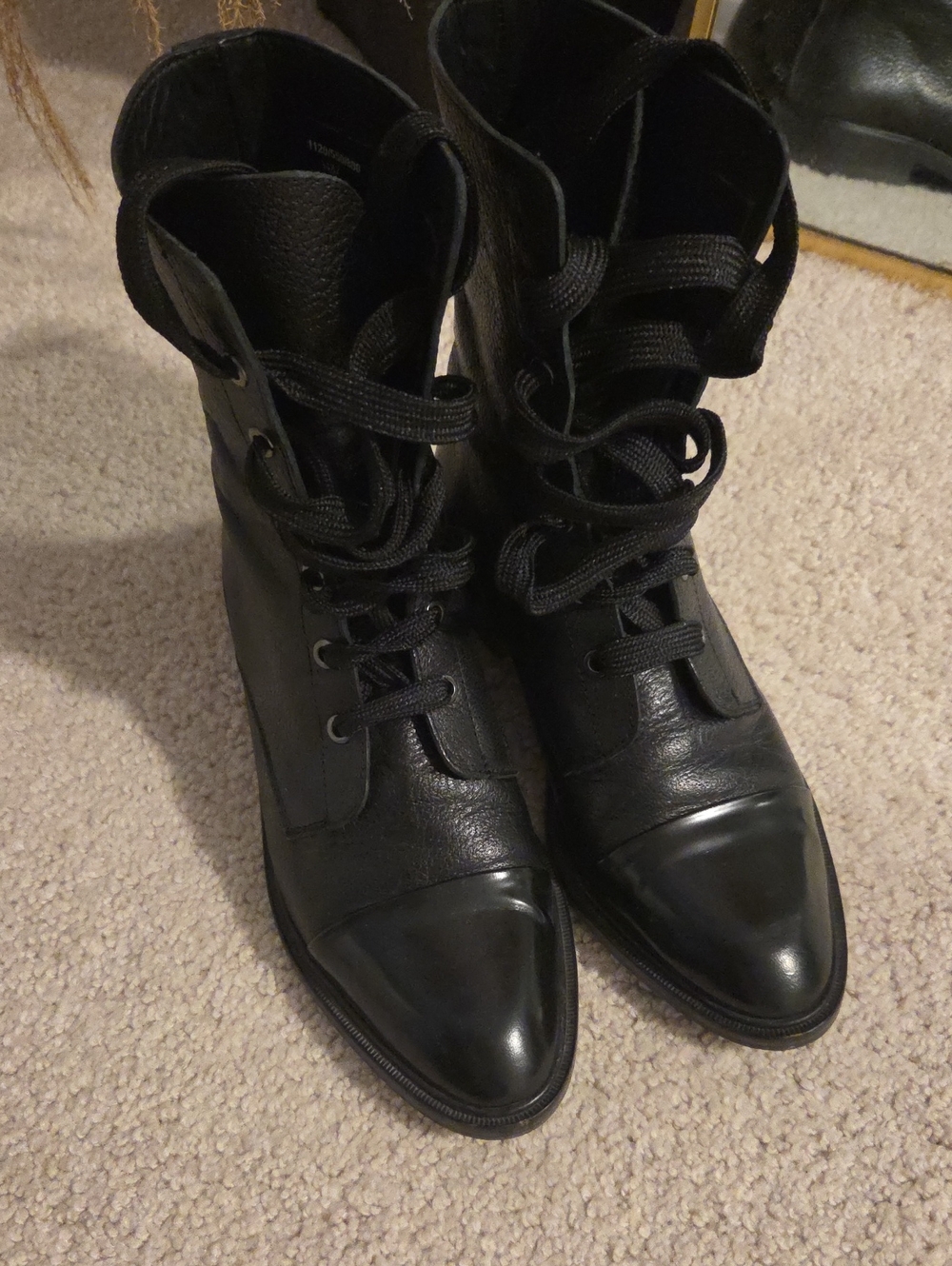 Massimo Durri Black Lace-Up Leather Boots
